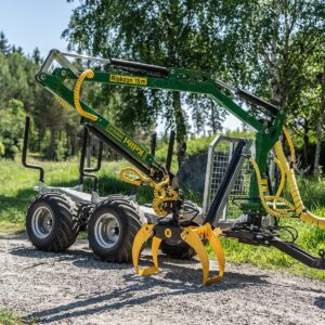 Przyczepa leśna 3 tony 4,2m żuraw